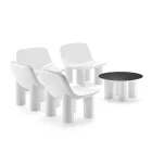 Venkovní křeslo z polyetylenu s polštářem vyrobeno v Itálii - Freccia Viadurini