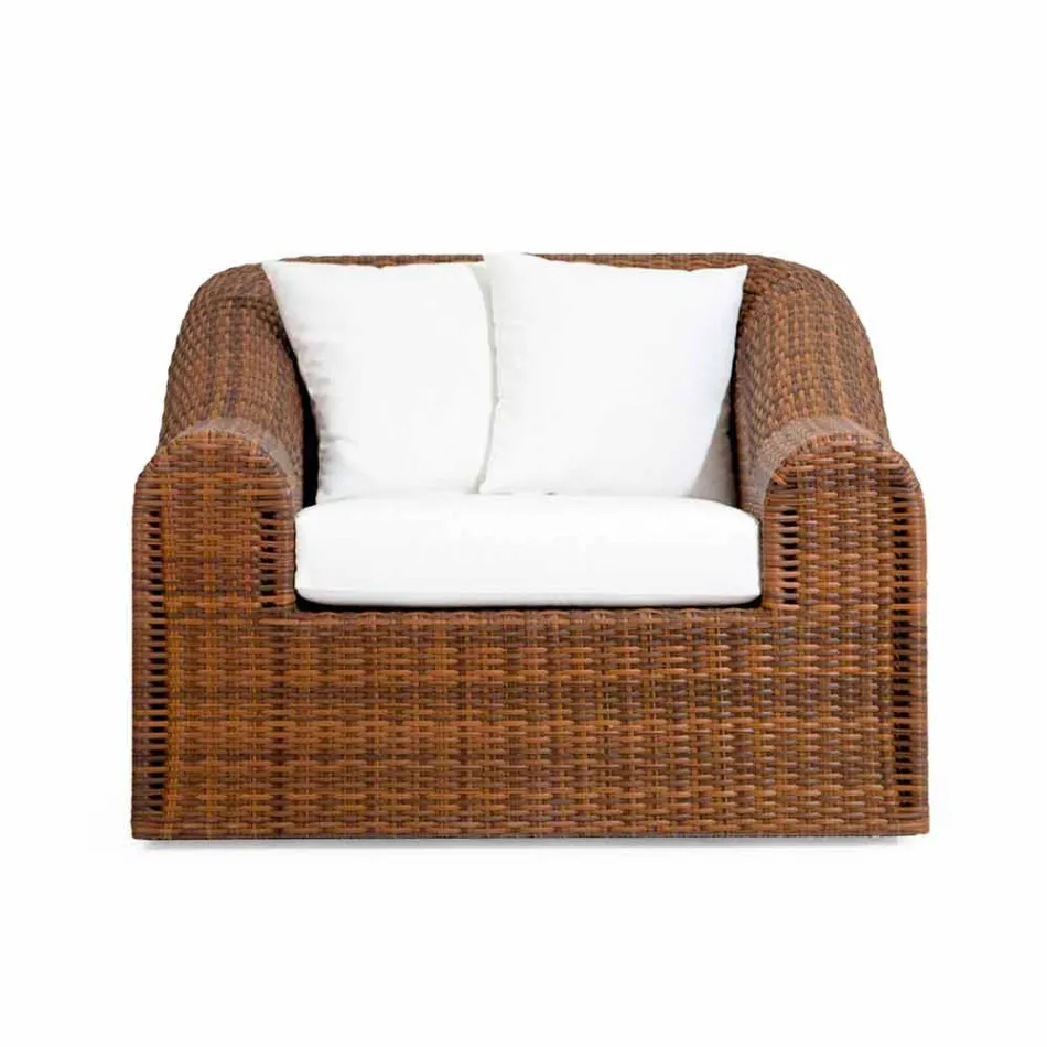 Venkovní křeslo polyethylen tkané konstrukce hand Cooper Viadurini