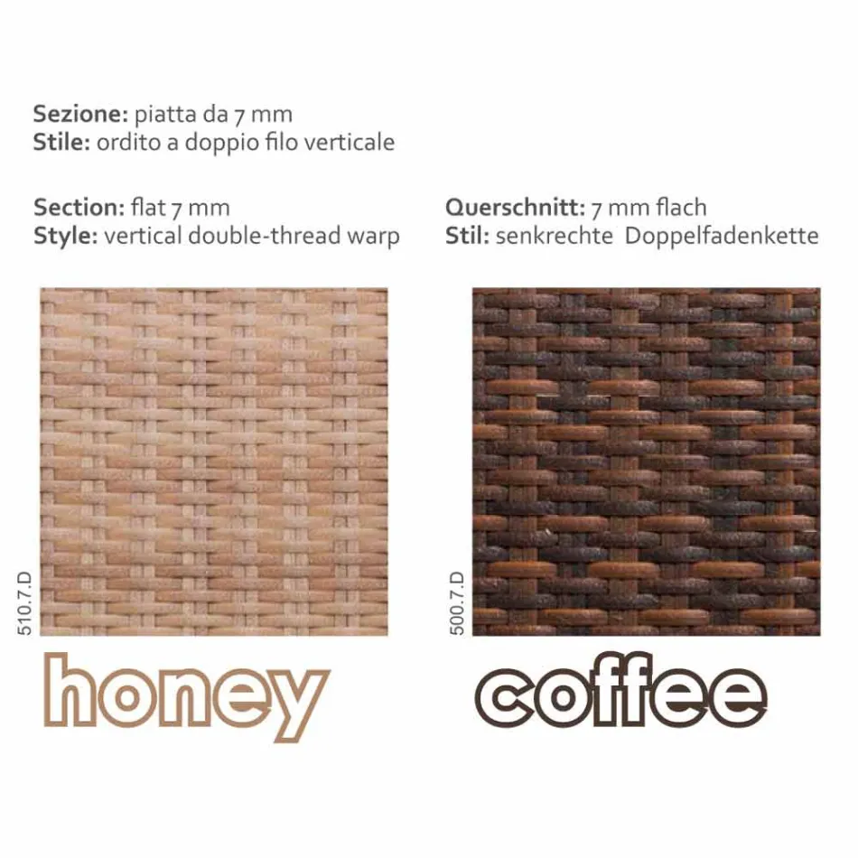 Venkovní křeslo polyethylen tkané konstrukce hand Cooper Viadurini