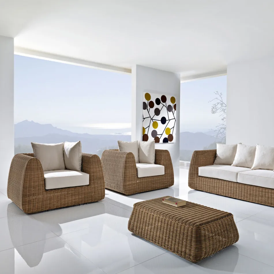 Venkovní křeslo z tkaného polyratanu - Charlie Viadurini