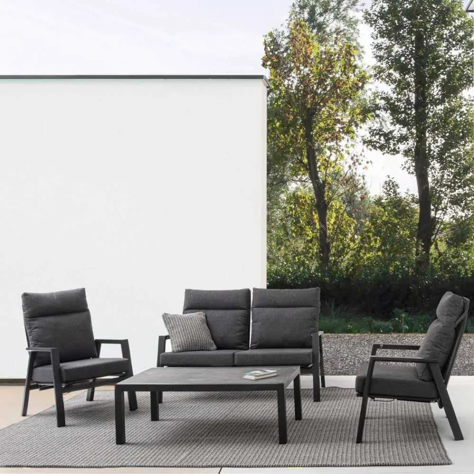 Sklopné venkovní křeslo z látky a hliníku, 2 kusy - Nathy Viadurini