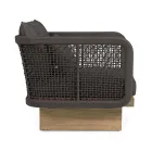 Zahradní křeslo s týkovou základnou a provazovou opěrkou, Homemotion - Chantall Viadurini