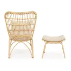 Zahradní křeslo s podnožkou a tkaním ze syntetických vláken - záležitost Viadurini