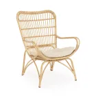 Zahradní křeslo s podnožkou a tkaním ze syntetických vláken - záležitost Viadurini