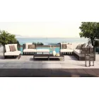 Zahradní křeslo s látkovým sedákem a hliníkovou konstrukcí Made in Italy - Juliediv Viadurini