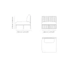 Zahradní křeslo s látkovým sedákem a hliníkovou konstrukcí Made in Italy - Juliediv Viadurini