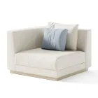 Zahradní křeslo s konstrukcí pravého rohu Made in Italy - Rubik Viadurini