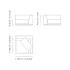 Zahradní křeslo s levým rohem Made in Italy - Rubik Viadurini