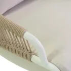 Zahradní židle s hliníkovým rámem a lany s polštáři - stan Viadurini