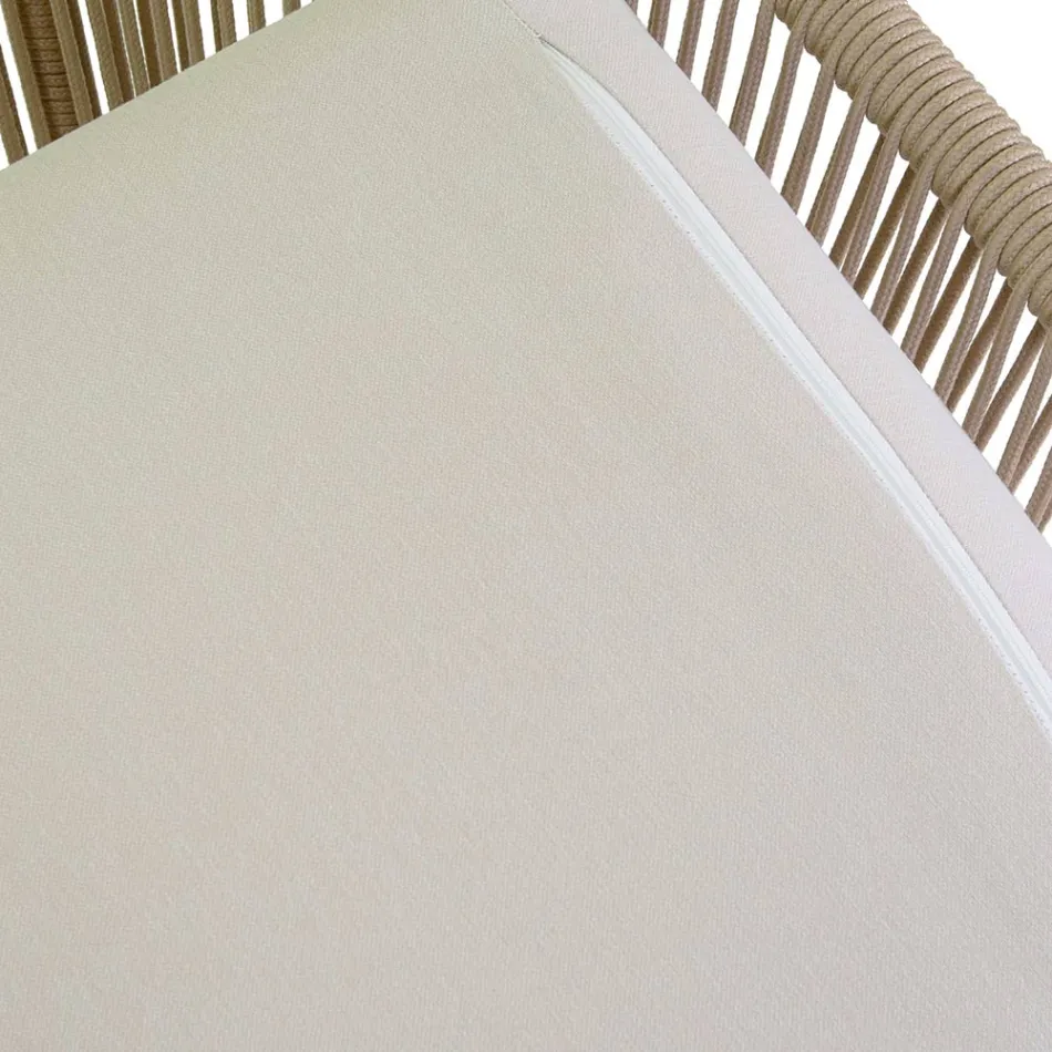 Zahradní židle s hliníkovým rámem a lany s polštáři - stan Viadurini