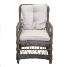 Zahradní židle s hliníkovým rámem potaženým polyratanem - Puntina Viadurini