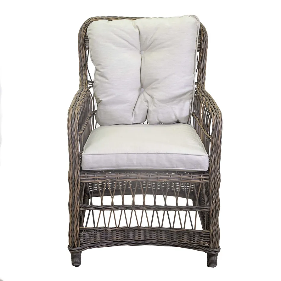 Zahradní židle s hliníkovým rámem potaženým polyratanem - Puntina Viadurini