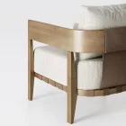 Zahradní židle s rámem z teakového dřeva Made in Italy - Briga Viadurini