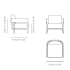 Zahradní židle s rámem z teakového dřeva Made in Italy - Briga Viadurini