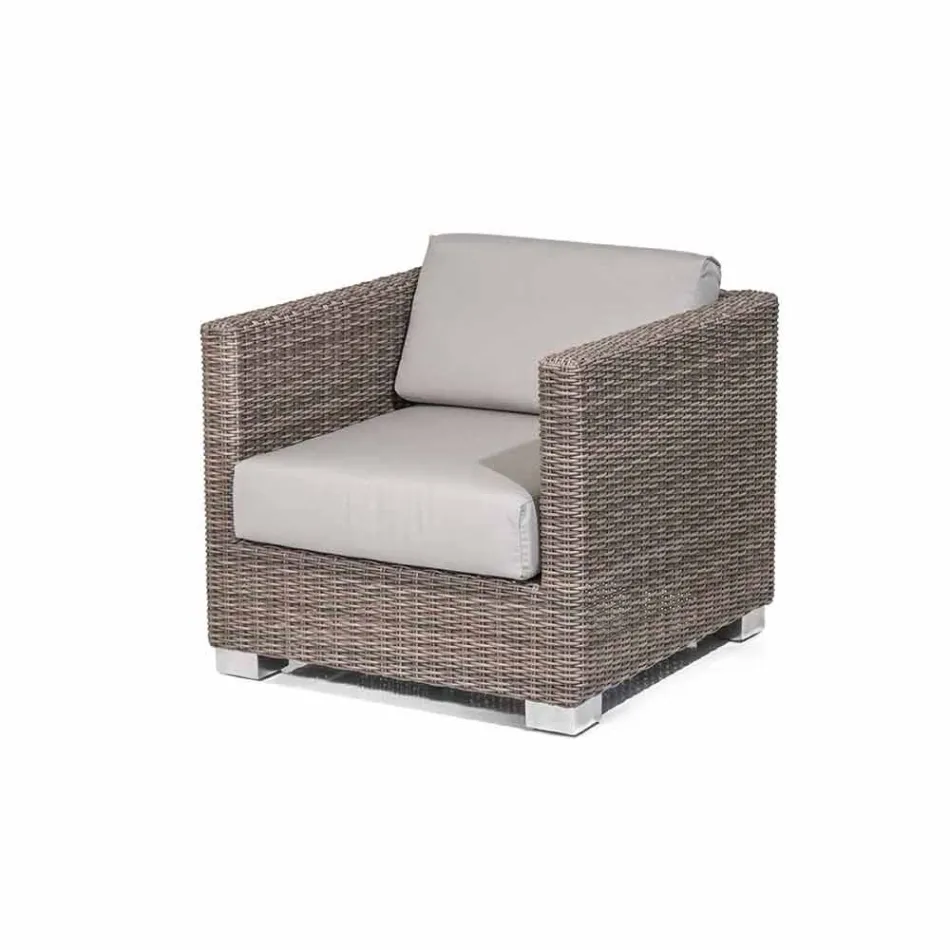 Křeslo ručně tkaný designový zahradní Elsa Viadurini