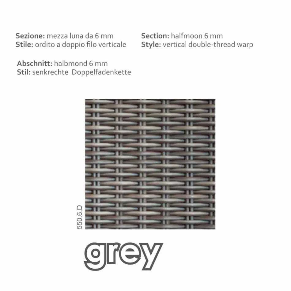 Křeslo ručně tkaný designový zahradní Elsa Viadurini