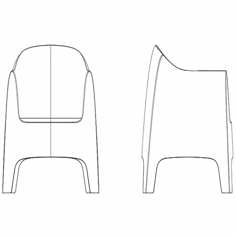 Pevné křeslo Vondom z polypropylenu Viadurini