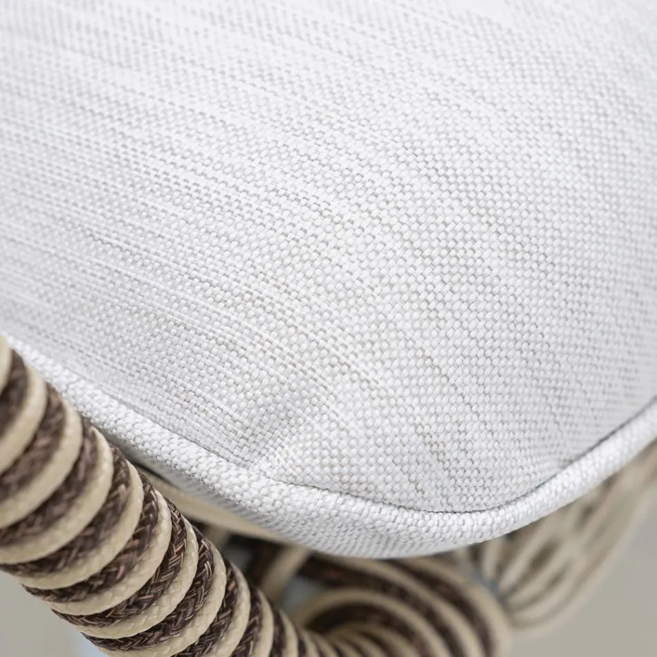 Zahradní křeslo z hliníku a lana - Alcor Viadurini