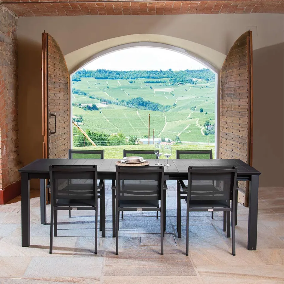 Zahradní židle z hliníku a textilenu s různými povrchovými úpravami - Notebook Viadurini