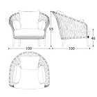 Hliníkové zahradní křeslo Made in Italy - Emmacross by Varaschin Viadurini