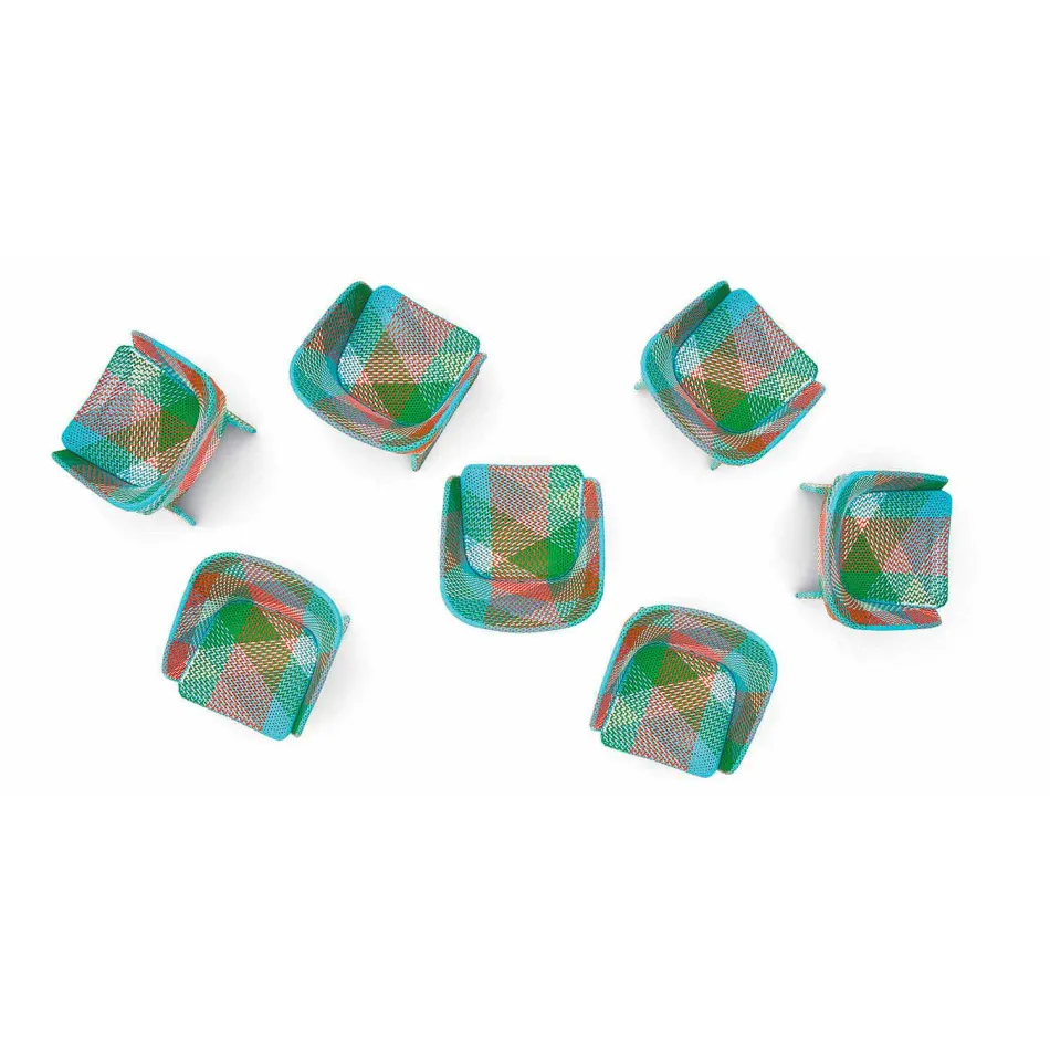 Zahradní křeslo z barevných pletených syntetických vláken - Maat od Varaschin Viadurini