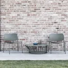 Zahradní křeslo z lakovaného kovu Made in Italy 2 kusy - Synergy Viadurini