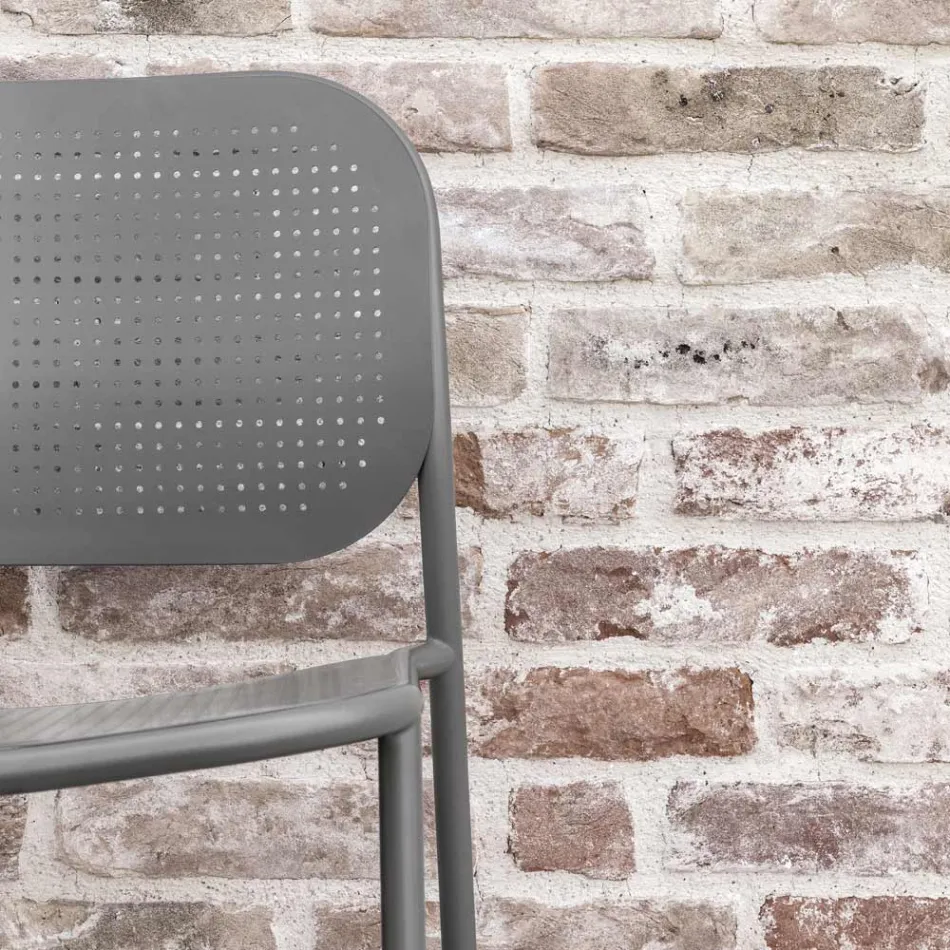 Zahradní křeslo z lakovaného kovu Made in Italy 2 kusy - Synergy Viadurini