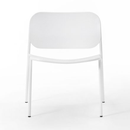 Zahradní křeslo z lakovaného kovu Made in Italy 2 kusy - Synergy Viadurini