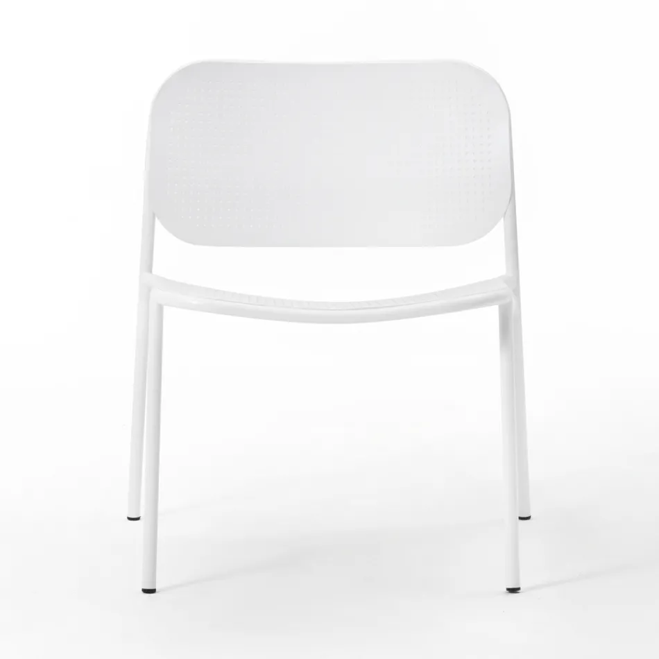 Zahradní křeslo z lakovaného kovu Made in Italy 2 kusy - Synergy Viadurini