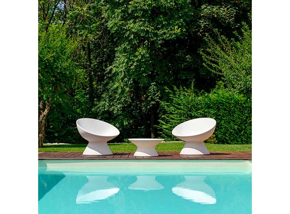 Zahradní křeslo z moderního barevného polyethylenu vyrobené v Itálii - Desmond Viadurini