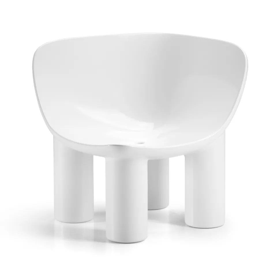 Zahradní křeslo z polyetylenu a látky vyrobené v Itálii - Freccia Viadurini