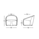 Zahradní křeslo z polyetylenu Made in Italy Moderní design - červenec Viadurini