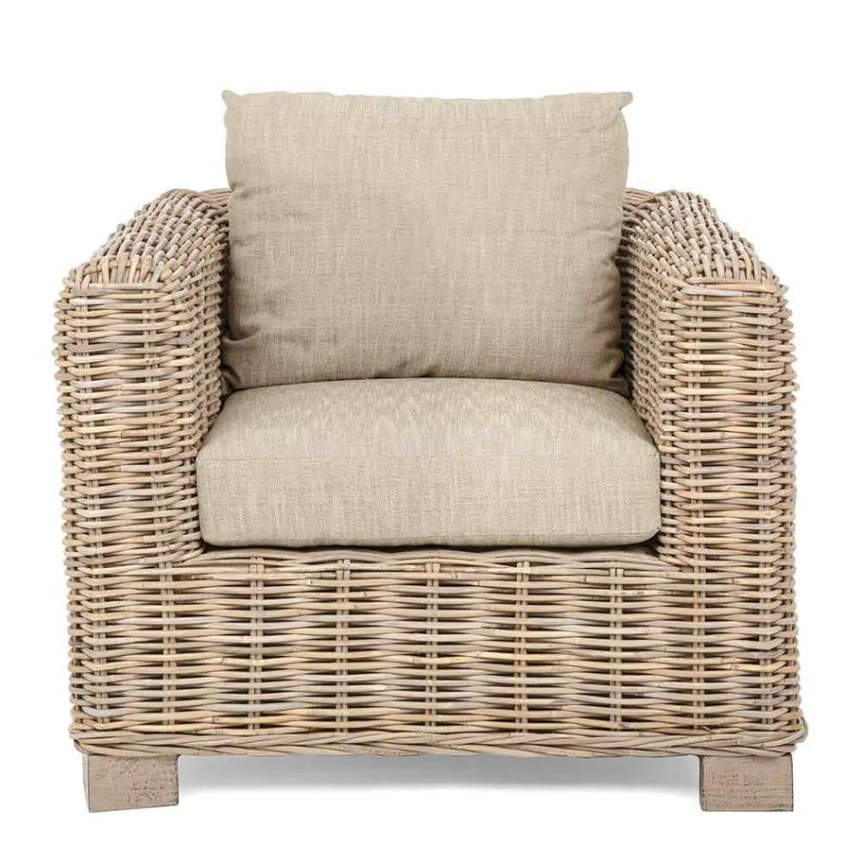 Homemotion Indoor / Outdoor Design Rattan Garden Armchair - Ceara Viadurini