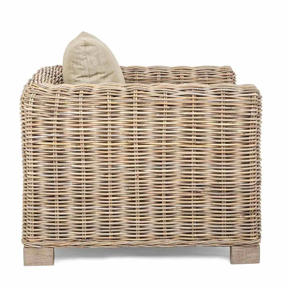 Homemotion Indoor / Outdoor Design Rattan Garden Armchair - Ceara Viadurini