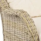 Zahradní křeslo z přírodního ratanu pro venkovní použití s polštáři - Supreme Viadurini