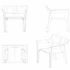 Zahradní křeslo Pedrera Vondom z polypropylenu a sklolaminátu Viadurini