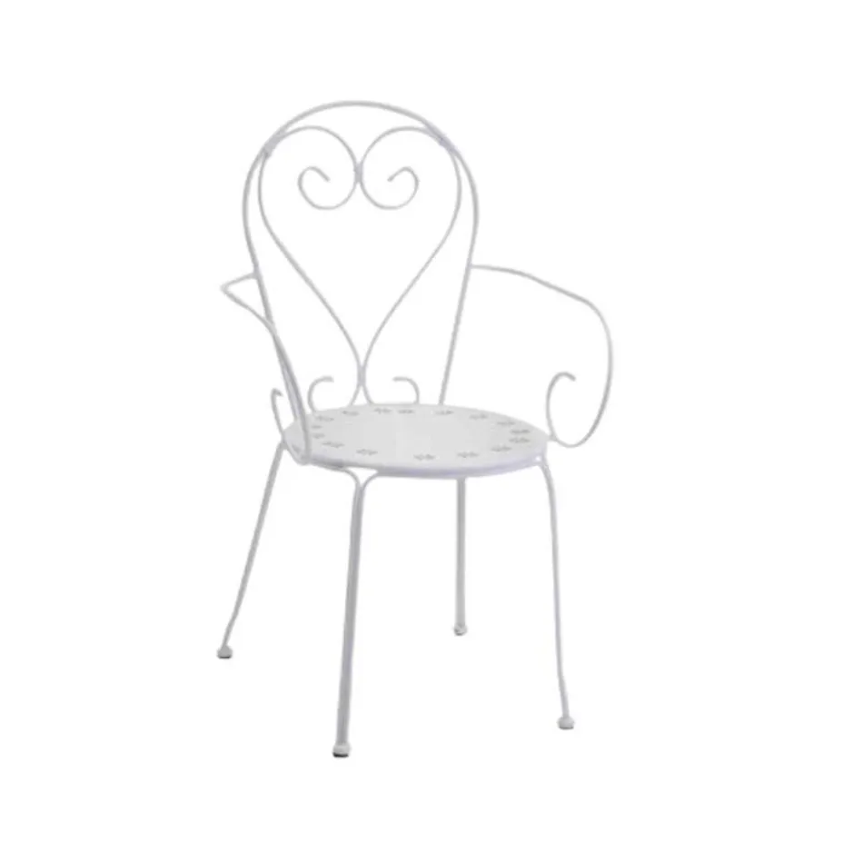 Zahradní židle vyrobená výhradně z kovu - Archiv Viadurini