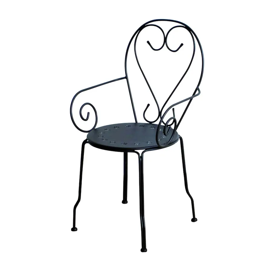 Zahradní židle vyrobená výhradně z kovu - Archiv Viadurini