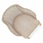 Moderní zahradní křeslo Varaschin Emma z masivního iroko dřeva Viadurini