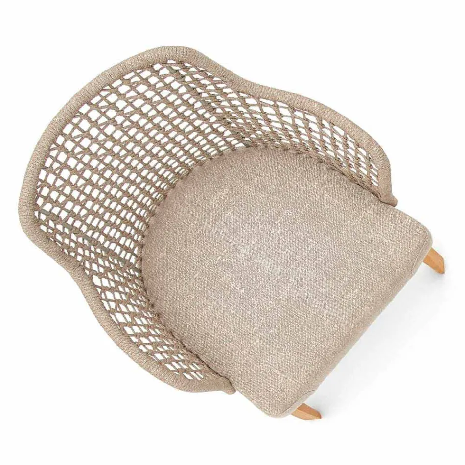 Moderní zahradní křeslo Varaschin Emma z masivního iroko dřeva Viadurini