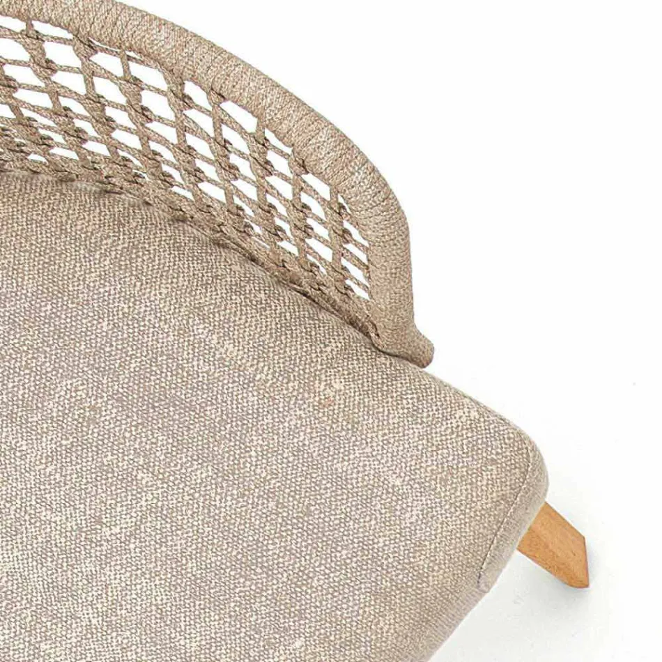 Moderní zahradní křeslo Varaschin Emma z masivního iroko dřeva Viadurini