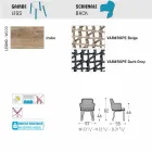 Moderní zahradní křeslo Varaschin Emma z masivního iroko dřeva Viadurini