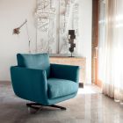 Křeslo do obývacího pokoje s možností výběru otočné nebo pevné základny Made in Italy – ironické Viadurini