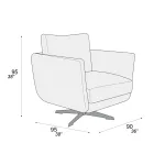 Křeslo do obývacího pokoje s možností výběru otočné nebo pevné základny Made in Italy – ironické Viadurini