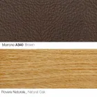 Křeslo do obývacího pokoje s podnožkou z kůže a dřeva vyrobené v Itálii - Butterfly Viadurini