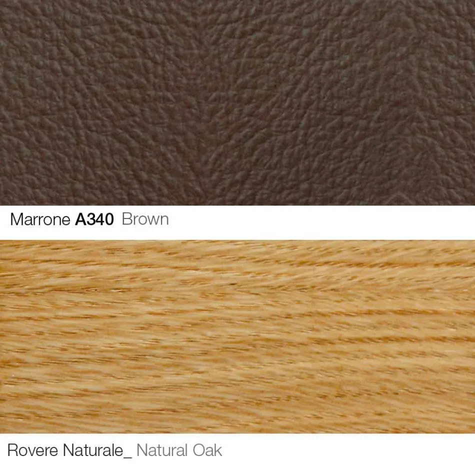 Křeslo do obývacího pokoje s podnožkou z kůže a dřeva vyrobené v Itálii - Butterfly Viadurini