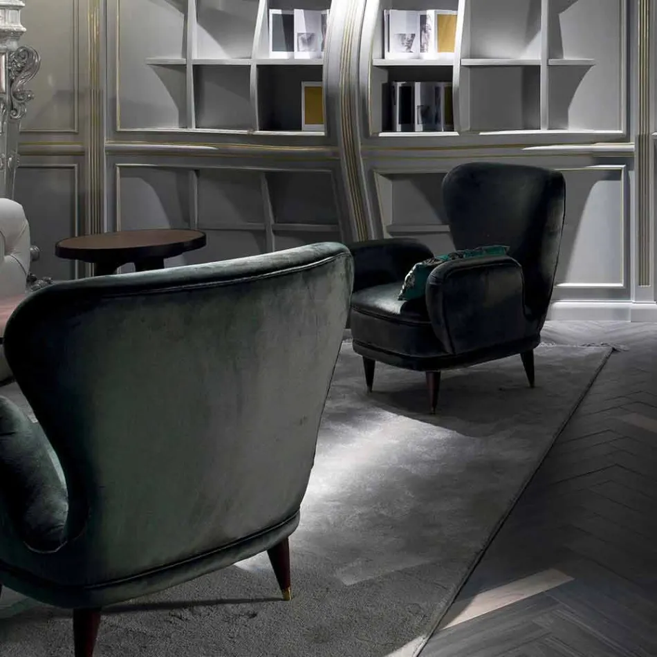 Polstrované židle klasický design lounge L78xP75cm, Benny Viadurini