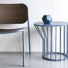 Křeslo do obývacího pokoje ze dřeva a kovu Made in Italy 2 kusy - Saffia Viadurini