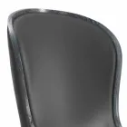 Kožené křeslo a černé vlasy Eli, luxusní klasický design Viadurini