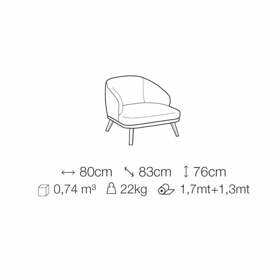 Látková lehátko s masivním dřevěným základem vyrobené v Itálii - Pepina Viadurini